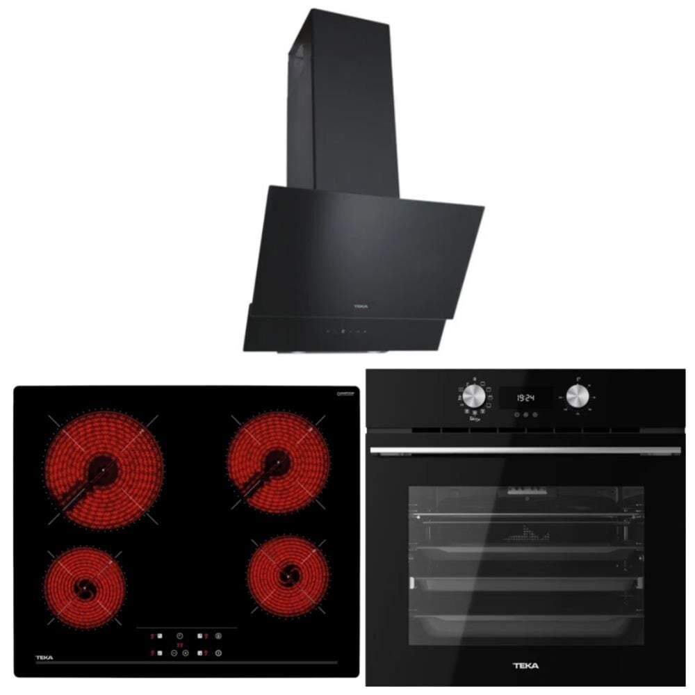 Teka Siyah Ankastre Set  ( HLB 8416 Airfry Fırın BK - TZ 6415 -  ATV 60 )