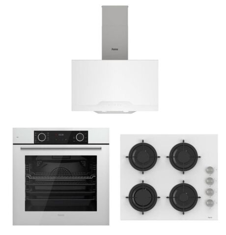 Ferre Fryart Beyaz Set ( D064 Beyaz Davlumbaz -CS206 Beyaz Ocak- XE63CB Fryart Beyaz Fırın)