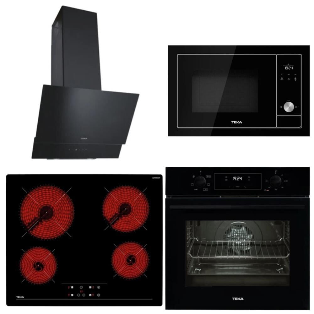 Teka Siyah Ankastre Set ( HAK 625 BK BÖREK ŞEFİM - TZ 6415 -  ATV 60 BK - ML 8200 MİKRODALGA )