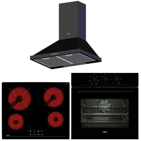 Teka Siyah Ankastre Set ( HE 715 BK - TZ 6415 - DBT 60 BK )