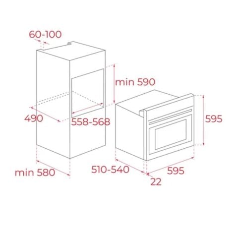 Teka Siyah Ankastre Set ( HE 715 BK - TZ 6415 - DBT 60 BK )