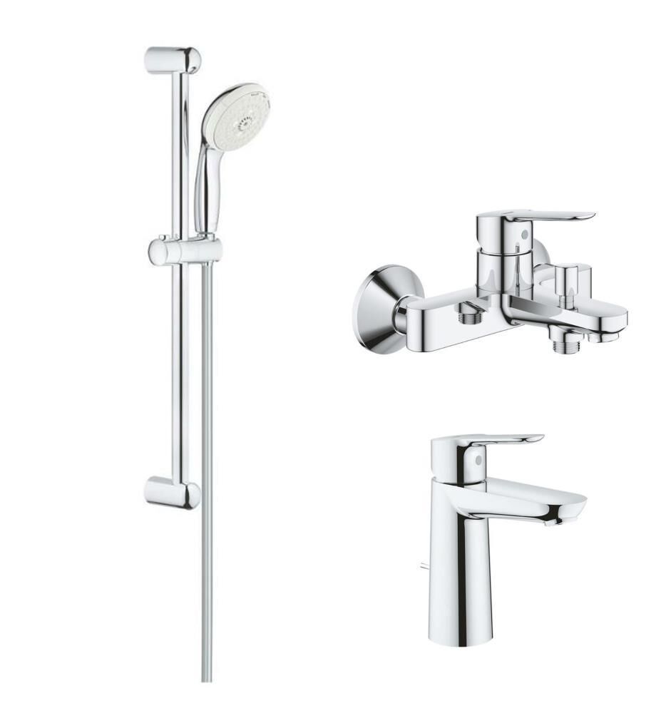 Grohe (BAUEDGE Banyo Bataryası - BAUEDGE M Lavabo Bataryası - TEMPESTA 3F El Duşu)