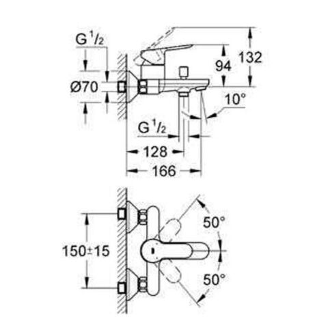 Grohe (BAUEDGE Banyo Bataryası - BAUEDGE M Lavabo Bataryası - TEMPESTA 3F El Duşu)