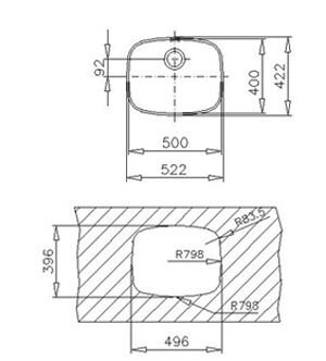 TEKA BE 50.40 TEZGÂH ALTI PASLANMAZ ÇELİK MUTFAK EVYESİ