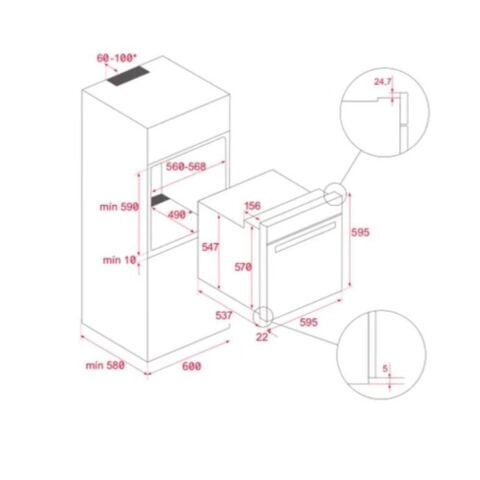 TEKA HLB 8400 FBK FULL Siyah Fırın