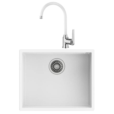 Teka Square 50.40 Beyaz Evye + IN 995 Beyaz  Batarya Set