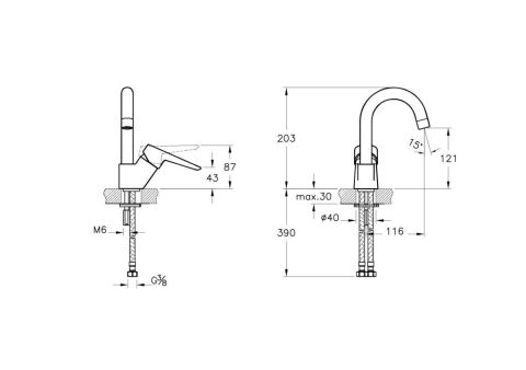 Artema Solid S Döner Borulu Lavabo Bataryası A42442