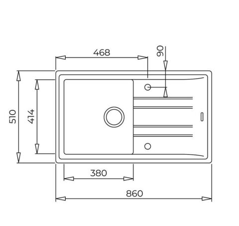 Teka STONE 50 B TG CARBON Granit Evye