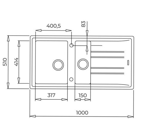 Teka STONE 60 B-TG CARBON Granit Evye
