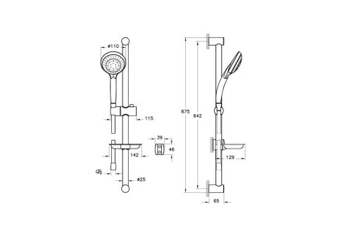 Artema Cozy 5F Sürgülü Duş Takımı A45682
