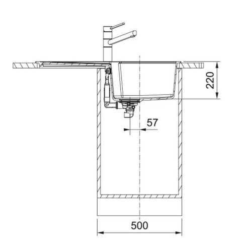 Franke URBAN UBG 611-86 STONE GREY Granit Evye