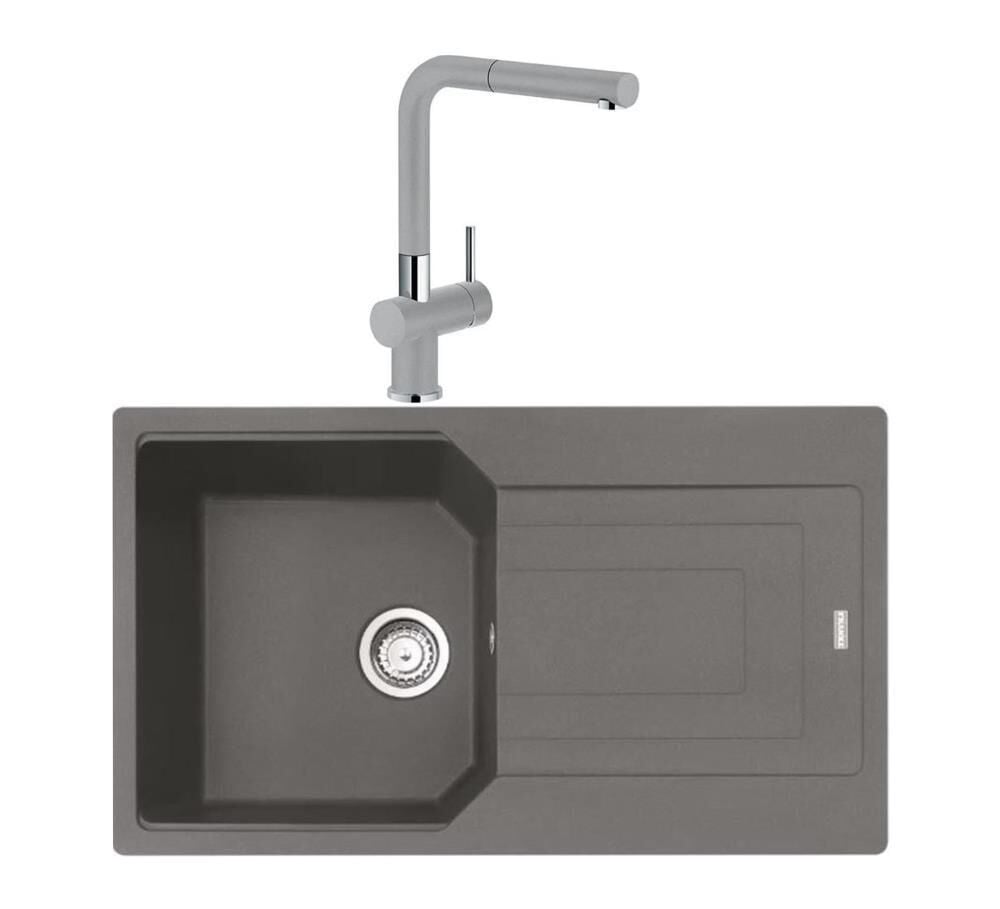 Franke Urban UBG 611-86 Stone Grey Granit Evye Active Batarya Set