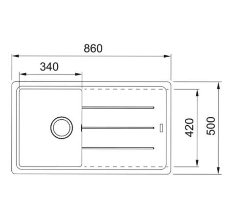 Franke BASİS BFG 611 NERO Granit evye
