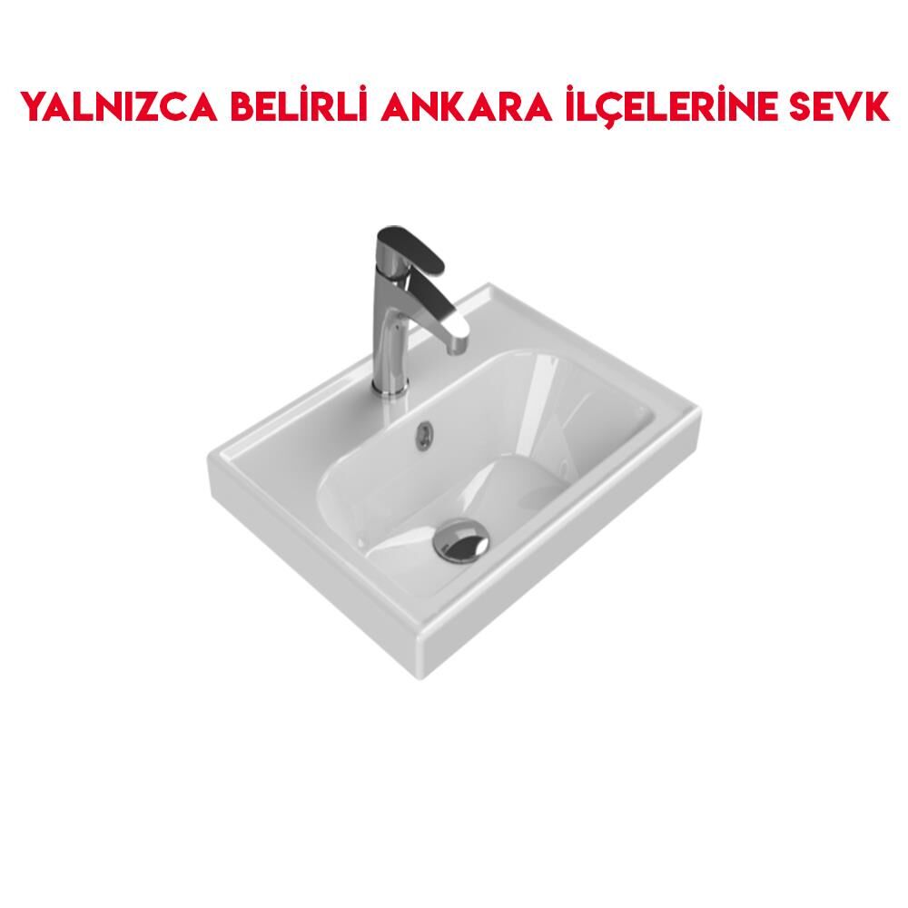 Turkuaz Frame 50x38 cm Etajerli Lavabo