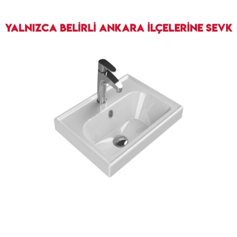 Turkuaz Frame 50x38 cm Etajerli Lavabo