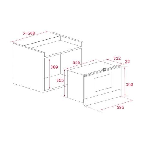 Teka ML 822 BIS Beyaz 22 lt. Ankastre Mikrodalga Fırın