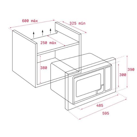 Teka ML 820 BIS 20 LT Ankastre Mikrodalga Fırın