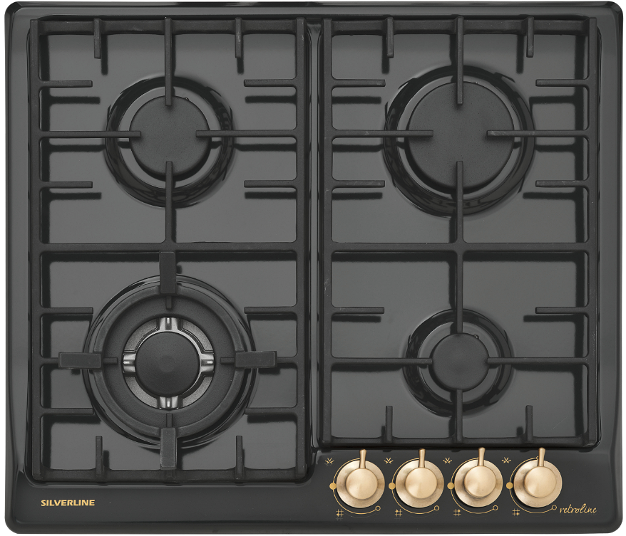 Silverline RS5322B01 Rustik Siyah Döküm Izgara Ankastre Ocak