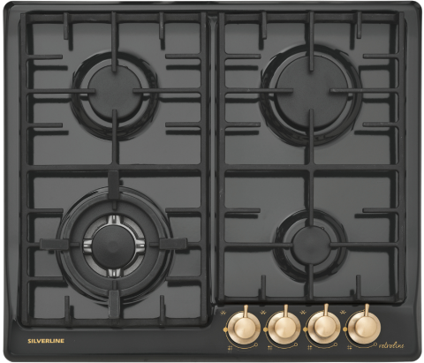 Silverline RS5322B01 Rustik Siyah Döküm Izgara Ankastre Ocak