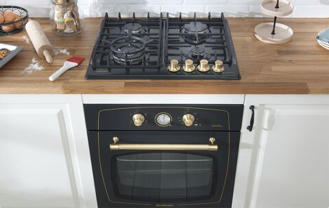 Silverline RS5322B01 Rustik Siyah Döküm Izgara Ankastre Ocak