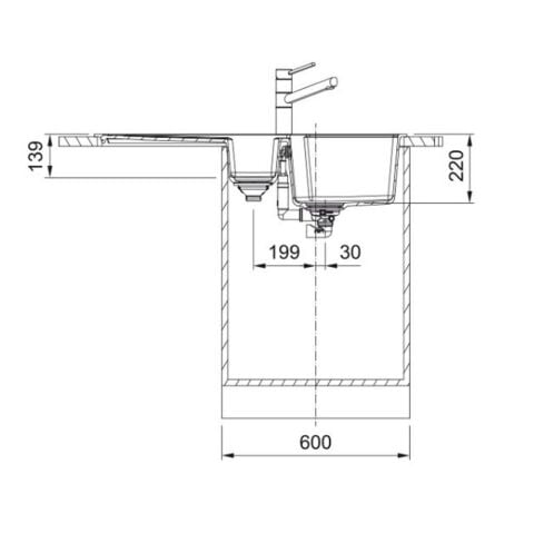Franke URBAN UBG 651-100 STONE GREY Granit Evye