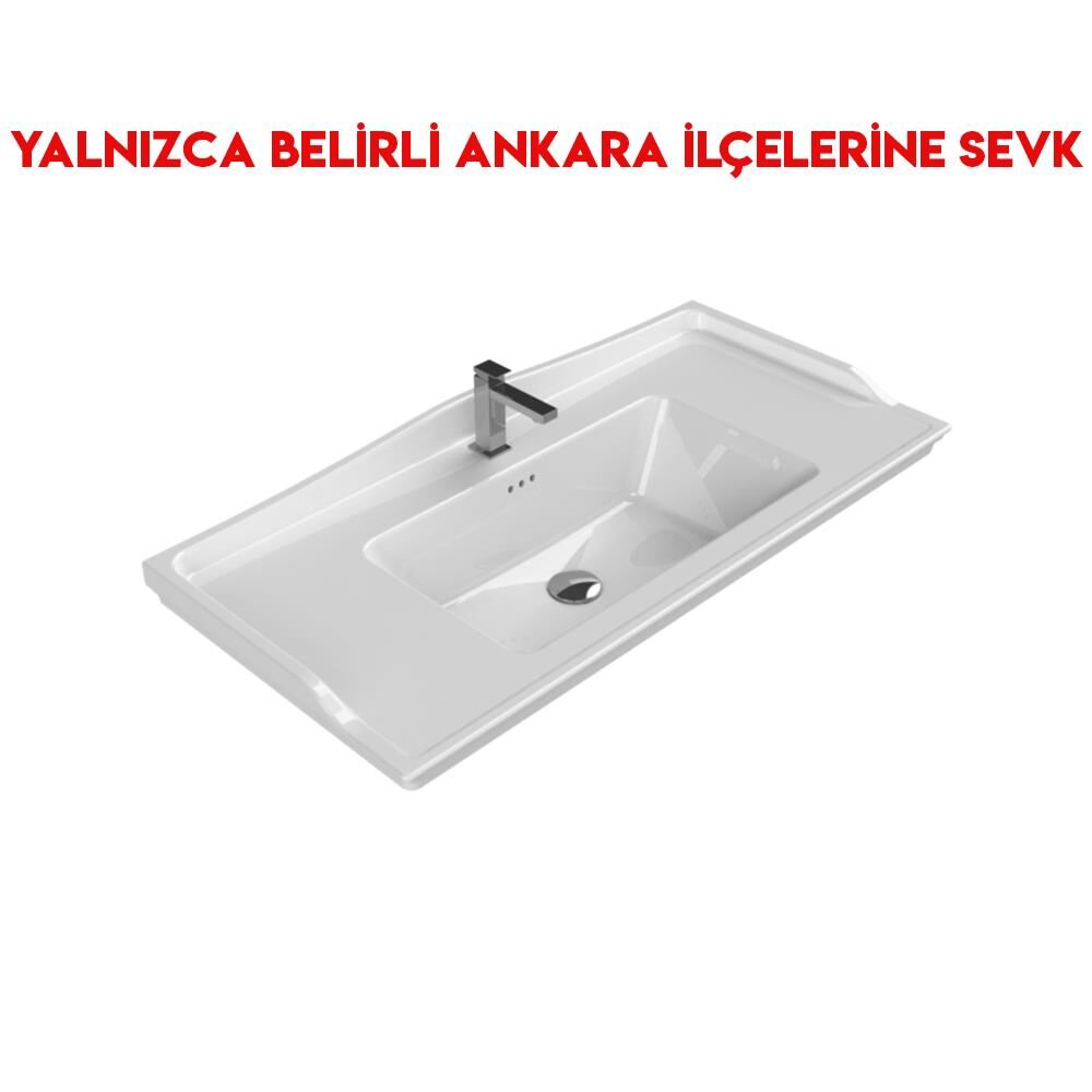 Turkuaz Kapadokya 100x48 cm Etajerli Lavabo