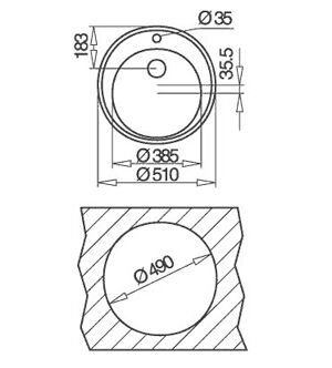 Teka Centroval 45 Dekorlu Tezgah Üstü Mutfak Evyesi