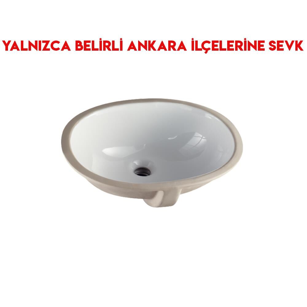 Turkuaz CITY 48x39 Cm Tezgahaltı Lavabo