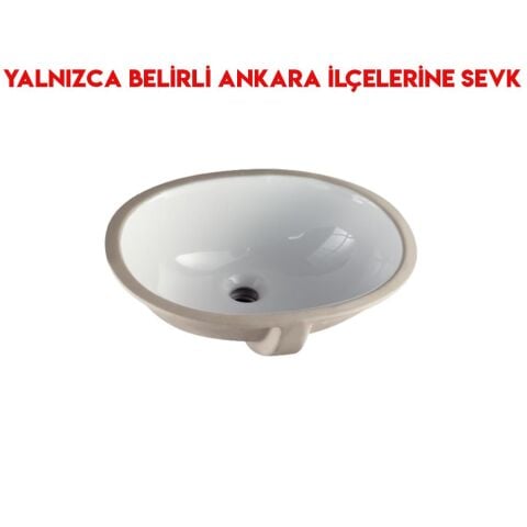 Turkuaz CITY 48x39 Cm Tezgahaltı Lavabo