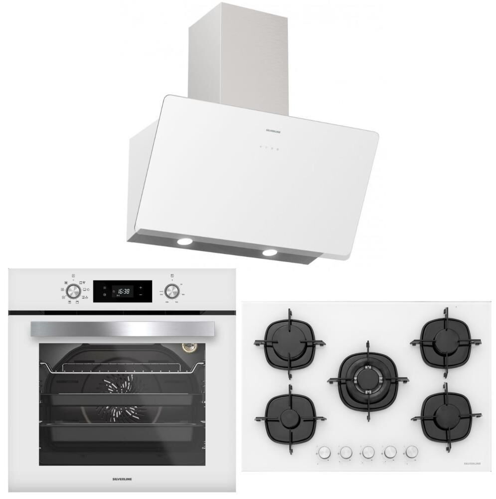 Silverline Beyaz Ankastre Set (3457 Soho 80, CS5365W01, BO6504W01)