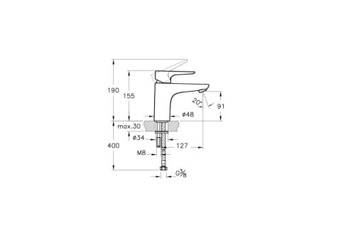 ARTEMA X-LİNE LAVABO BATARYASI A42321