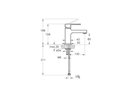 Artema Q-Line Lavabo Bataryası A40775