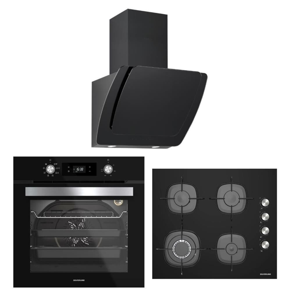 Silverline Siyah Ankastre Set (3373 Misto 60 cm - CS5629B01- BO6504B01)