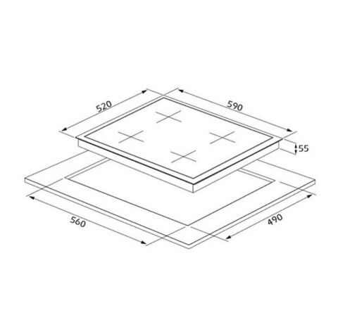 Silverline Siyah Ankastre Set (3457 60 cm - CS5343B01 - BO6504B01)