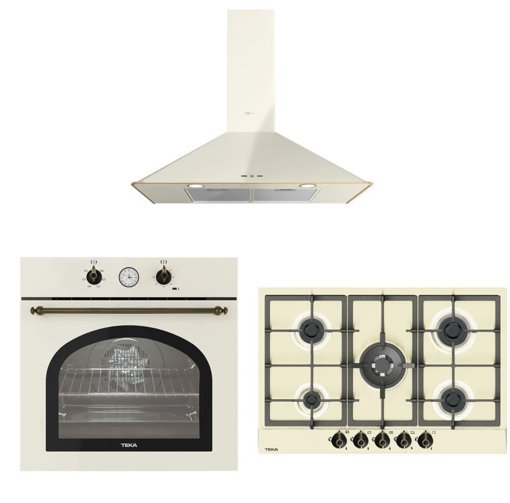 Teka Vanilya Ankastre Set ( DOS 90.2 VN Davlumbaz-GSC 75330 RBC VN Ocak-HAK 627 R VN Fırın)