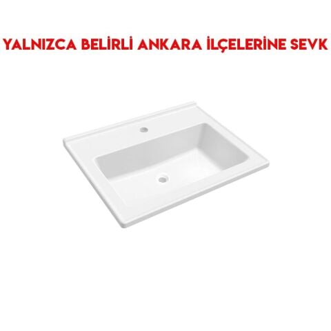 Bien Neptun Konsollu 60 cm Batarya Delikli Lavabo