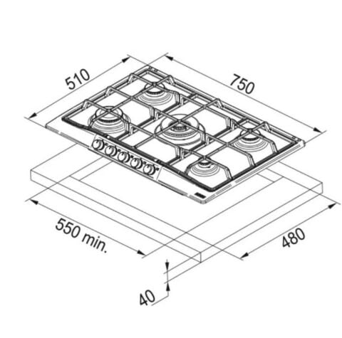 Franke Country Matt Black Ankastre Set (FBFE BK MATT A70 Aspiratör-FCH 755 4G TC MB C Ocak - FCO 86 H MB Fırın)