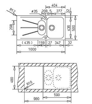 TEKA CARA 60 B TG SİYAH GRANİT MUTFAK EVYESİ