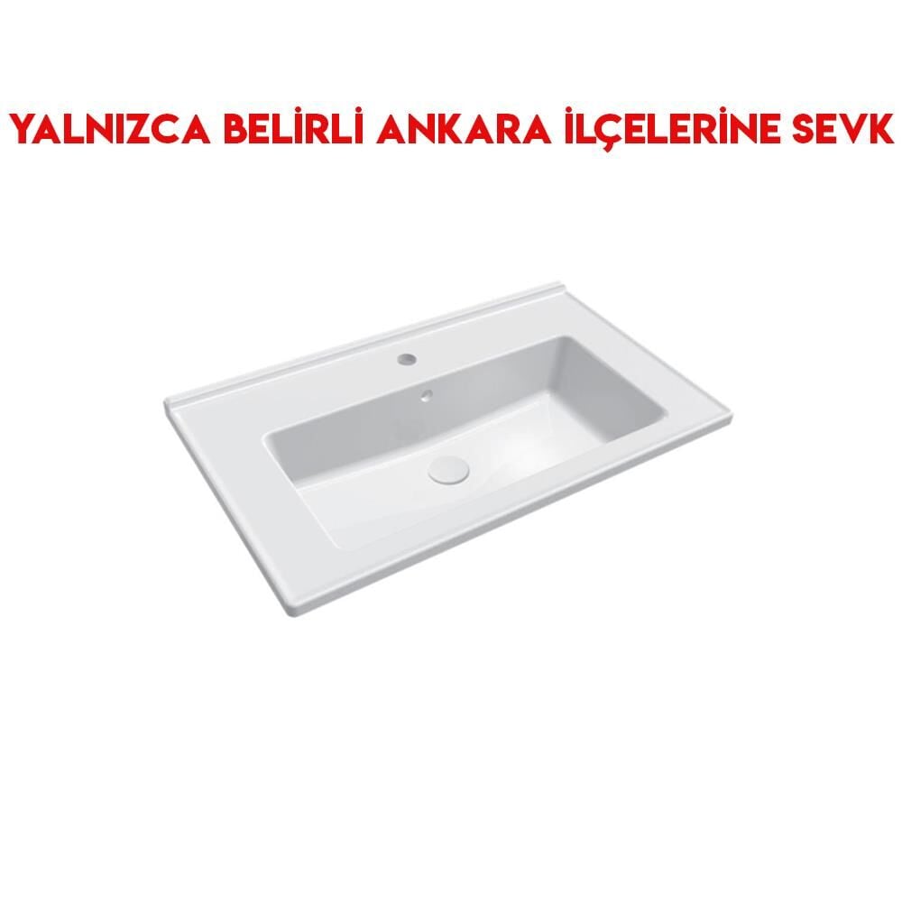 Bien Neptun Konsollu 80 cm Batarya Delikli Lavabo