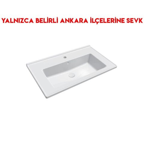 Bien Neptun Konsollu 80 cm Batarya Delikli Lavabo