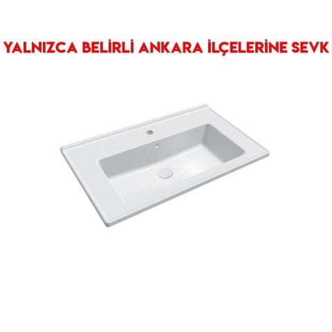 Bien Neptun Konsollu 80 cm Batarya Delikli Lavabo