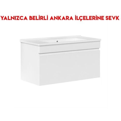 Bien Neptun Konsollu 100 cm Batarya Delikli Lavabo