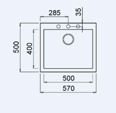 Teka Forsquare 50.40 TG Tezgah Üstü Siyah Granit Evye