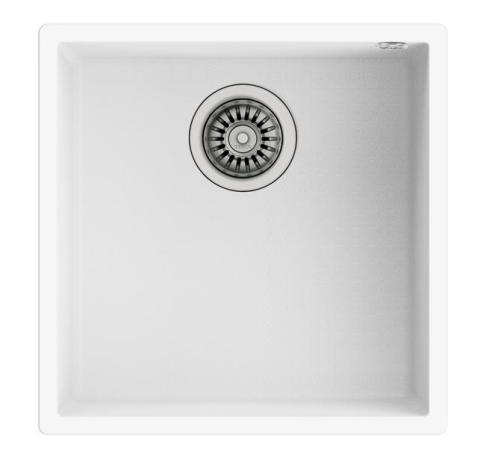 Teka Square 40.40 TG Tezgah Altı Beyaz Granit Evye