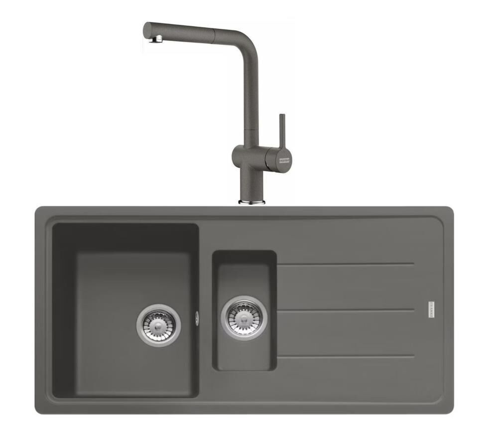 Franke Basis BFG 651 Stone Grey Granit Evye Active Plus Doccia 2.0 Batarya Set