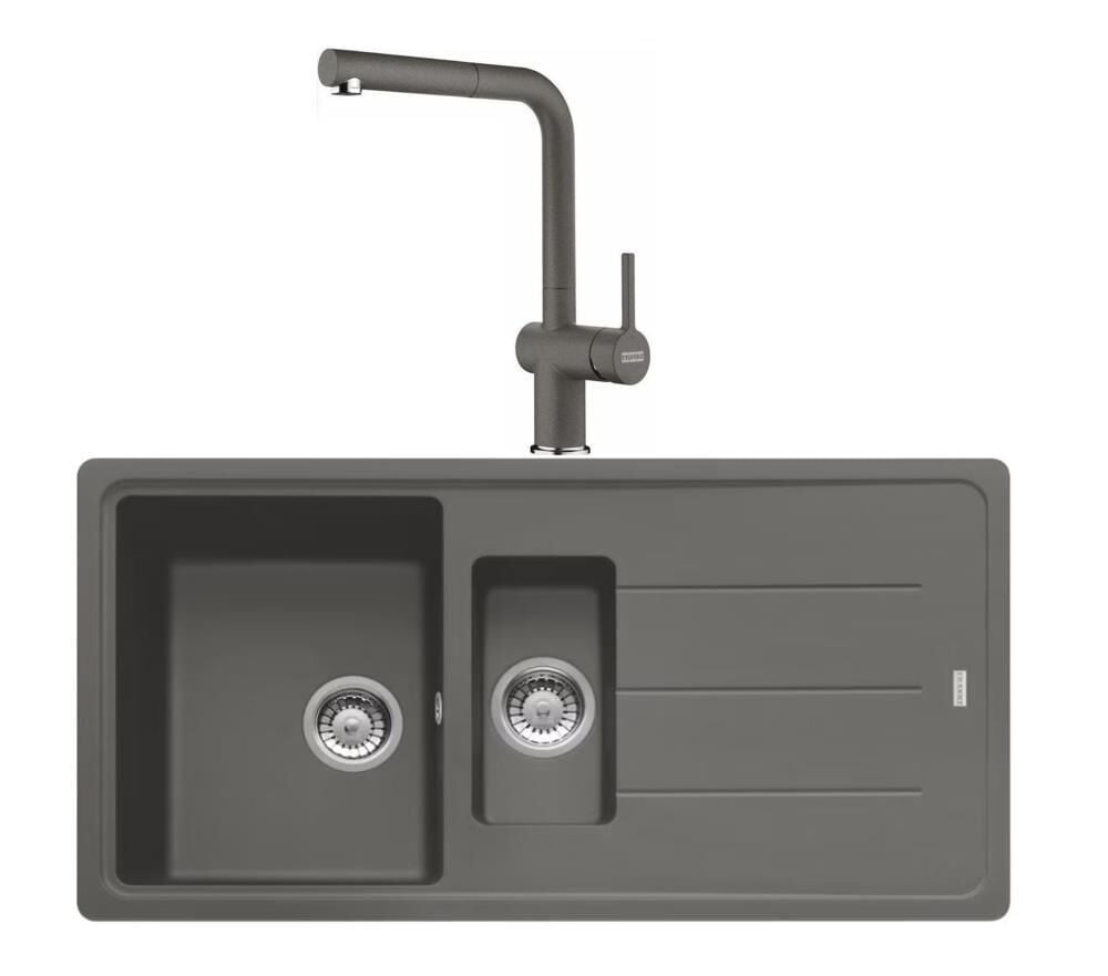 Franke Basis BFG 651 Stone Grey Granit Evye Active Plus Doccia 2.0 Batarya Set