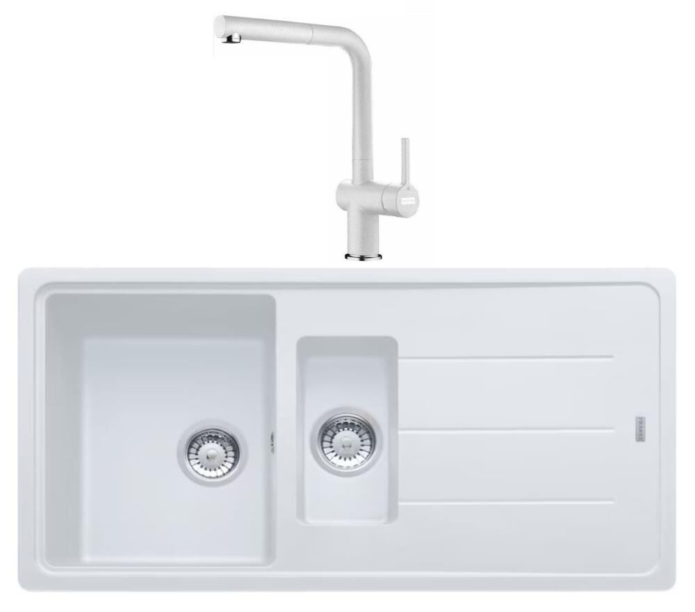 Franke Basis BFG 651 Bianco Granit Evye Active Plus Doccia 2.0 Batarya Set