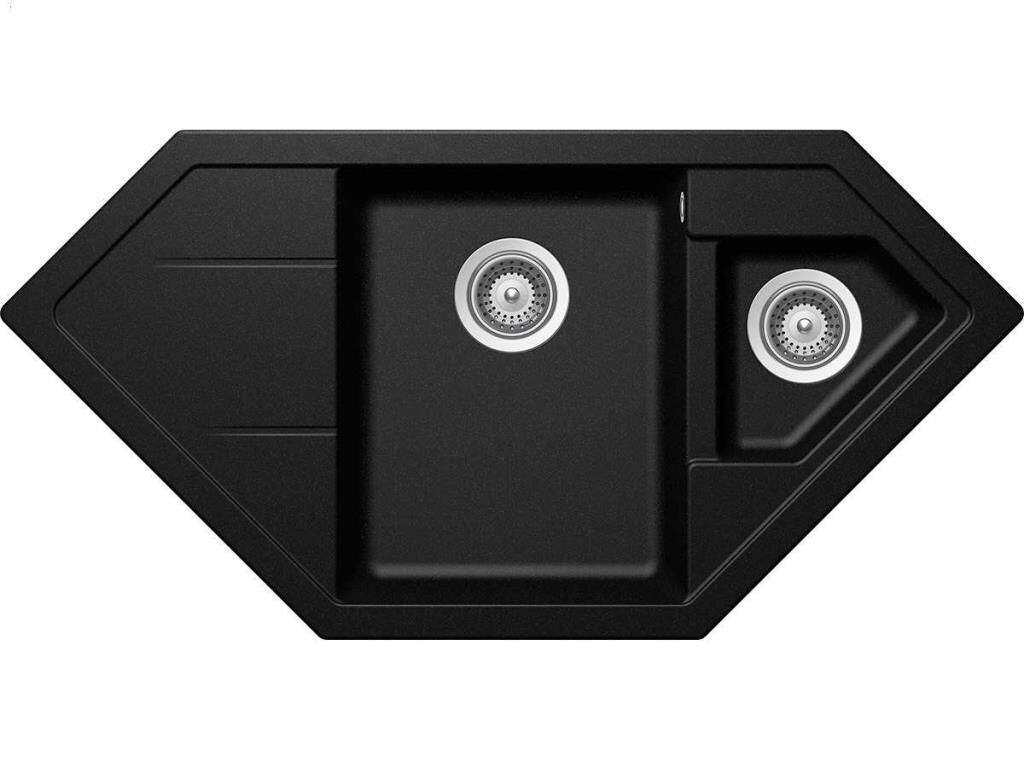 TEKA ASTRAL 80 E TG SİYAH ( KARBON ) KÖŞE GRANİT EVYE