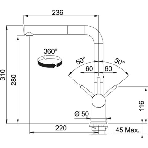 Franke Maris Mrg 210/110-72 Granit Eviye Active Plus Doccia Armatür Sıvı Sabunluk Üçlü Set Stone Grey