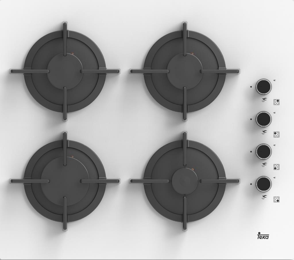 Teka PAC 60 Beyaz Ankastre Ocak 4 Gözlü